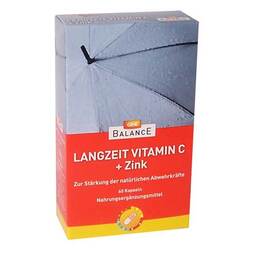 Abbildung: Gehe Balance Langzeit Vitamin C + Zink depot Retardkapseln Retard-Kapseln, 60 St PZN 04986854