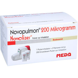 Abbildung: Novopulmon 200 µg Novolizer Inhalat. + Patr.2x200ED 2X200 St, Inhalationspulver PZN 04990583