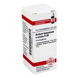 Abbildung: Acidum benzoicum e res. D 30 Globuli, 10 g PZN 04992033