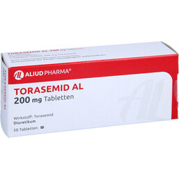 Abbildung: Torasemid AL 200 mg Tabletten 50 St, Tabletten PZN 04992843