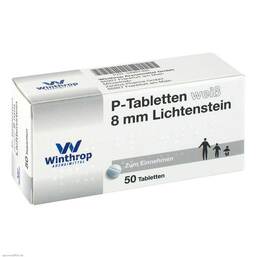 Abbildung: P Tabletten weiß 8 mm 50 St, Tabletten PZN 04997390