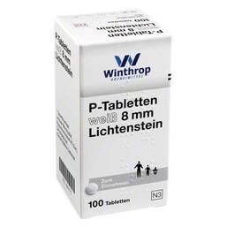 Abbildung: P Tabletten weiß 8 mm 100 St, Tabletten PZN 04997415