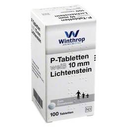 Abbildung: P Tabletten weiß 10 mm 100 St, Tabletten PZN 04997450 