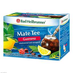 Abbildung: Bad Heilbrunner Tee Guarana Mate Kräuterpower Filterbeutel, 15X1.8 g PZN 04998389