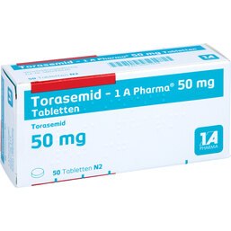 Abbildung: Torasemid 1A Pharma 50 mg Tabletten 50 St, Tabletten PZN 05007834