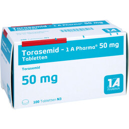 Abbildung: Torasemid 1A Pharma 50 mg Tabletten 100 St, Tabletten PZN 05007975