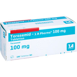 Abbildung: Torasemid 1A Pharma 100 mg Tabletten 100 St, Tabletten PZN 05008182