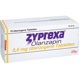 Abbildung: Zyprexa 2,5 mg überzogene Tabletten 70 St, Überzogene Tabletten PZN 05011497