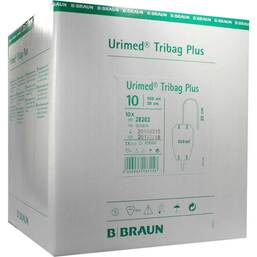 Abbildung: Urimed Tribag Plus Urin Bein 10 St, Beutel PZN 05015874