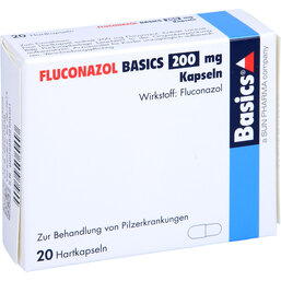 Abbildung: Fluconazol Basics 200 mg Hartkapseln 20 St, Hartkapseln PZN 05023402