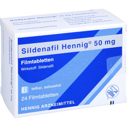 Abbildung: Sildenafil Hennig 50 mg Filmtabletten 24 St, Filmtabletten PZN 05024092