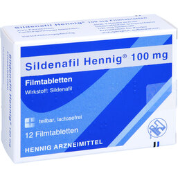 Abbildung: Sildenafil Hennig 100 mg Filmtabletten 12 St, Filmtabletten PZN 05024117