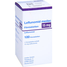 Abbildung: Leflunomid medac 15 mg Filmtabletten 100 St, Filmtabletten PZN 05025915