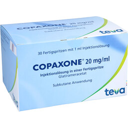 Abbildung: Copaxone 20 mg / ml Injektionslösung Fertigspritzen 30 St, Fertigspritzen PZN 05026441