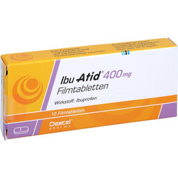 Abbildung: Ibu Atid 400 mg Filmtabletten 10 St, Filmtabletten PZN 05035842