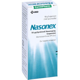 Abbildung: Nasonex 140 Sprühstöße Nasenspray 18 g, Nasenspray PZN 05049548