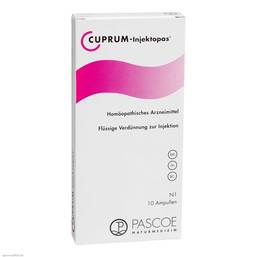 Abbildung: Cuprum Injektopas Ampullen Ampullen, 10X2 ml PZN 05100829