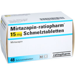 Abbildung: Mirtazapin ratiopharm 15 mg Schmelztabletten 48 St, Schmelztabletten PZN 05105034