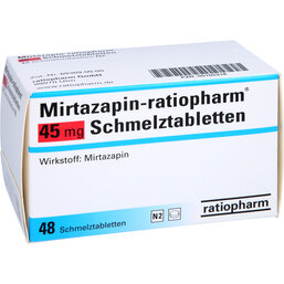 Abbildung: Mirtazapin ratiopharm 45 mg Schmelztabletten 48 St, Schmelztabletten PZN 05105318