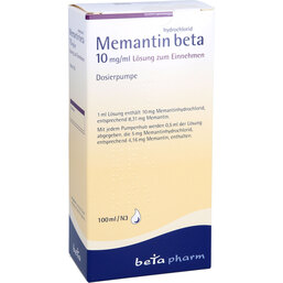 Abbildung: Memantinhydrochlorid beta 10 mg / ml Lösung zum Einnehmen 100 ml, Lösung zum Einnehmen PZN 05108676