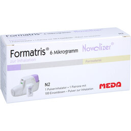 Abbildung: Formatris 6µg Novolizer 1x100 ED Inhalator + Patrone 1 St, Inhalationspulver PZN 05115274