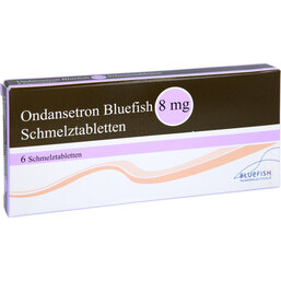 Abbildung: Ondansetron Bluefish 8 mg Schmelztabletten 6 St, Schmelztabletten PZN 05116173