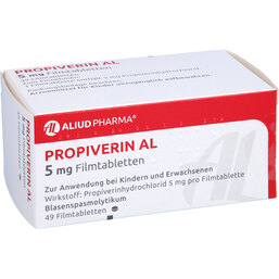 Abbildung: Propiverin AL 5 mg Filmtabletten 49 St, Filmtabletten PZN 05123492