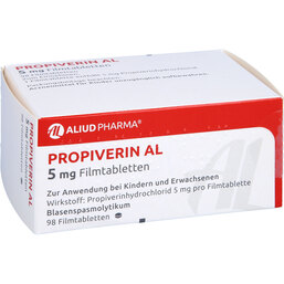Abbildung: Propiverin AL 5 mg Filmtabletten 98 St, Filmtabletten PZN 05123606