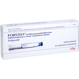 Abbildung: Forsteo 20 µg / 80 µl Injektionslösung i.e.vorgef.Injektor 1 St, Injektionslösung PZN 05127685