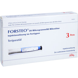 Abbildung: Forsteo 20 µg / 80 µl Injektionslösung i.e.vorgef.Injektor 3 St, Injektionslösung PZN 05127722