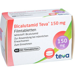 Abbildung: Bicalutamid Teva 150 mg Filmtabletten 90 St, Filmtabletten PZN 05356463