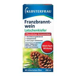 Abbildung: Klosterfrau Franzbranntwein Latschenkiefer Dosierflasche Franzbranntwein, 200 ml PZN 05360832