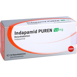 Abbildung: Indapamid Puren 1,5 mg Retardtabletten 50 St, Retard-Tabletten PZN 05362920