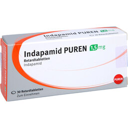Abbildung: Indapamid Puren 1,5 mg Retardtabletten 30 St, Retard-Tabletten PZN 05362937
