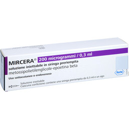 Abbildung: Mircera 200 Mikrogramm / 0,3 ml Injektionslösung i.e.F.-Sp. 1 St, Fertigspritzen PZN 05379375
