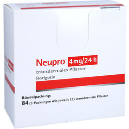 Abbildung: Neupro 4 mg / 24 h transdermale Pflaster 84 St, Pflaster transdermal PZN 05381610