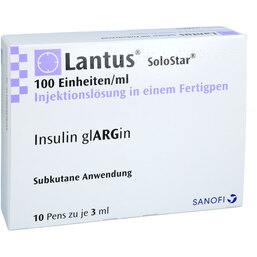 Abbildung: Lantus 100 E / ml Solostar Fertigpen 10X3 ml, Injektionslösung PZN 05387825