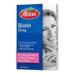 Abbildung: Abtei Biotin 10 mg Tabletten Tabletten, 30 St PZN 05388492