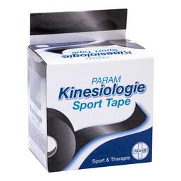 Abbildung: Kinesiologie Sport Tape 5 cm x 5 m schwarz Pflaster, 1 St PZN 05388598