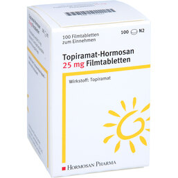 Abbildung: Topiramat Hormosan 25 mg Filmtabletten 100 St, Filmtabletten PZN 05395664