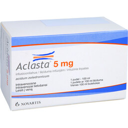 Abbildung: Aclasta 5 mg Infusionslösung 100 ml, Infusionslösung PZN 05453930