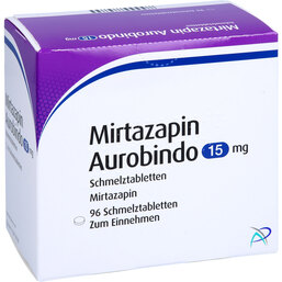 Abbildung: Mirtazapin Aurobindo 15 mg Schmelztabletten 96 St, Schmelztabletten PZN 05454125