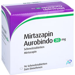 Abbildung: Mirtazapin Aurobindo 30 mg Schmelztabletten 96 St, Schmelztabletten PZN 05454160