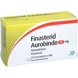 Abbildung: Finasterid Aurobindo 5 mg Filmtabletten 50 St, Filmtabletten PZN 05454390