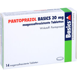 Abbildung: Pantoprazol Basics 20 mg magensaftresistent Tabletten 14 St, Tabletten magensaftresistent PZN 05454415