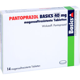 Abbildung: Pantoprazol Basics 40 mg magensaftresistent Tabletten 14 St, Tabletten magensaftresistent PZN 05454527