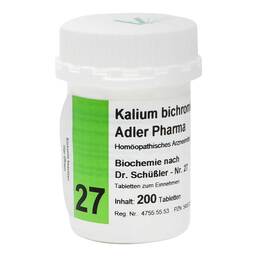 Abbildung: Biochemie Adler 27 Kalium bichr.D12 Ad.P. Tabletten Tabletten, 200 St PZN 05455202