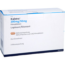 Abbildung: Kaletra 200 mg / 50 mg Filmtabletten 3 Monatspackung 360 St, Filmtabletten PZN 05461728