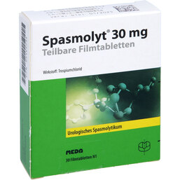 Abbildung: Spasmolyt 30 mg Teilbare Filmtabletten 30 St, Filmtabletten PZN 05465235