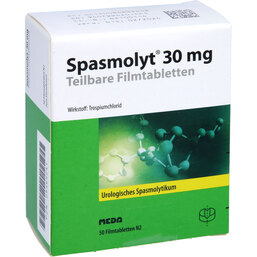 Abbildung: Spasmolyt 30 mg Teilbare Filmtabletten 50 St, Filmtabletten PZN 05465241